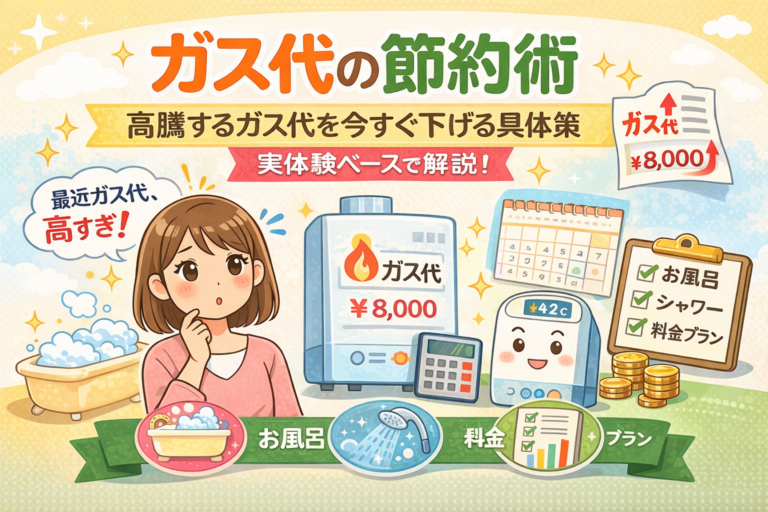 ガス代の節約術｜高騰するガス代を今すぐ下げる具体策【実体験ベースで解説】