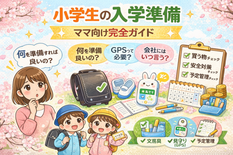 小学生の入学準備でやること完全ガイド｜文房具・見守りアイテム・ワーママの心構えまで解説